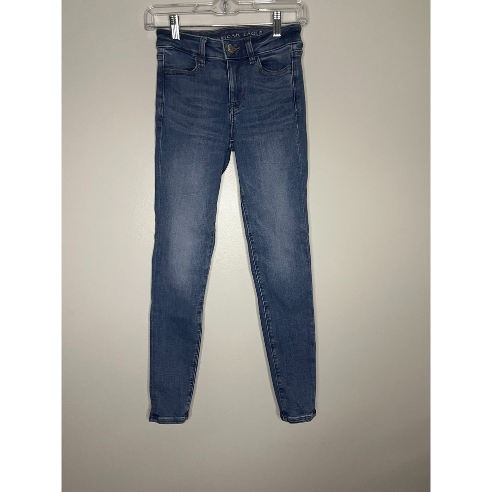 American Eagle Blue Ne(x)t Level High-Waisted Jegging Jeans Women's SZ 000 Short